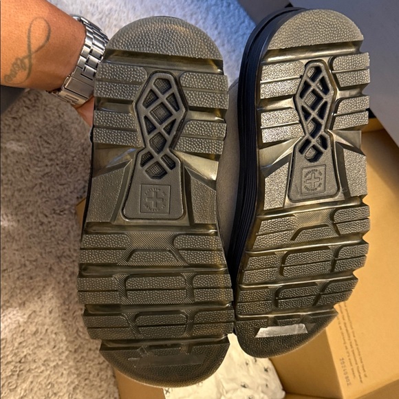 Dr. Martens Light Gray Suede Slip-Ons - Picture 3 of 4